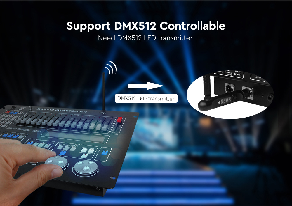 Support DMX512 Controllable